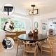 preview thumbnail 47 of 61, Zjvaive 3-Light Rectangular Semi Flush Mount Ceiling Light Farmhouse Metal Cage Light Fixture
