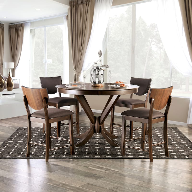 Furniture of America Oskam Traditional 53-inch Solid Wood Counter Height Table (Table Only)