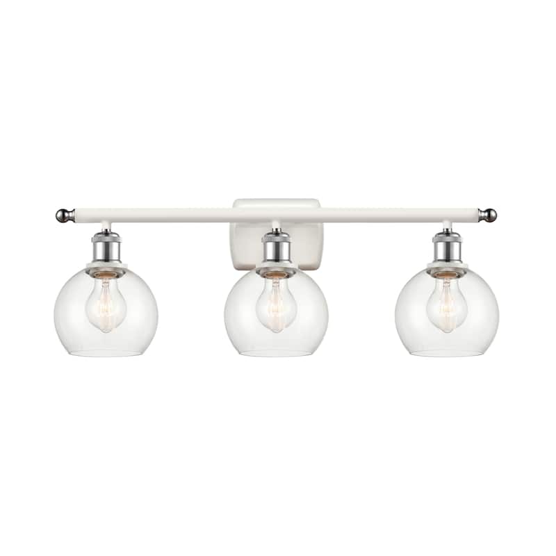 Innovations Lighting 516-3W-9-26 Athens Vanity Athens 3 Light 26" Wide - White and Polished Chrome / Clear