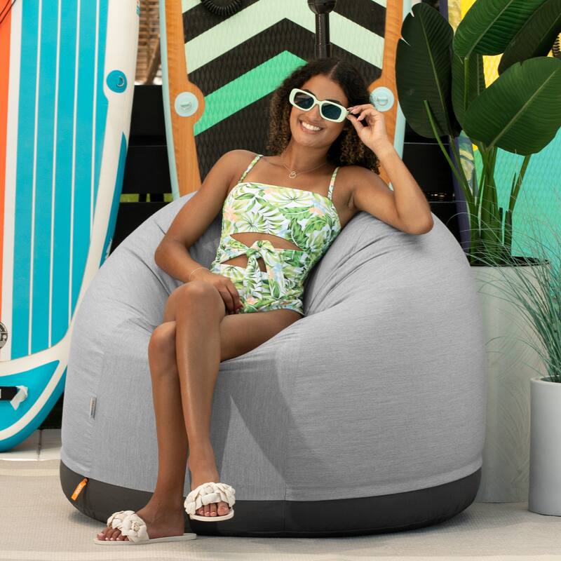 Jaxx Palmetto Sunbrella Bean Bag Patio Chair - Granite