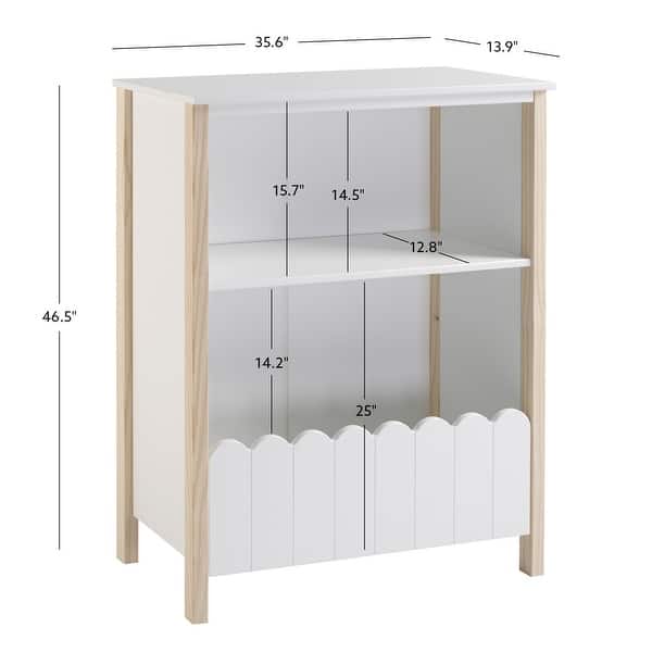 Kellom White Bookcase with Storage