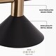 preview thumbnail 9 of 12, Modern Linear 4-Light 38.5" L Black Gold Bowl-shaped LED Chandelier Industrial Metal Kitchen Island Lights for Dining Room