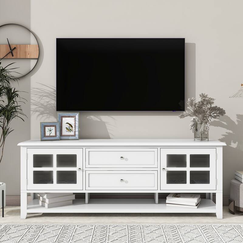 TV Stand for TVs up to 60", Entertainment Center with Multifunctional Storage Space, TV Cabinet
