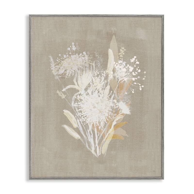 Stupell Country Herbs Impression Framed Giclee Art Design By Susan Jill - 16 x 20 - Grey