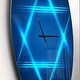 preview thumbnail 3 of 7, Designart 'Neon Star of David' Oversized Modern Wall CLock