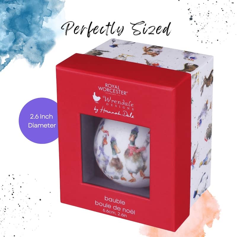 Royal Worcester Wrendale Designs Christmas Bauble