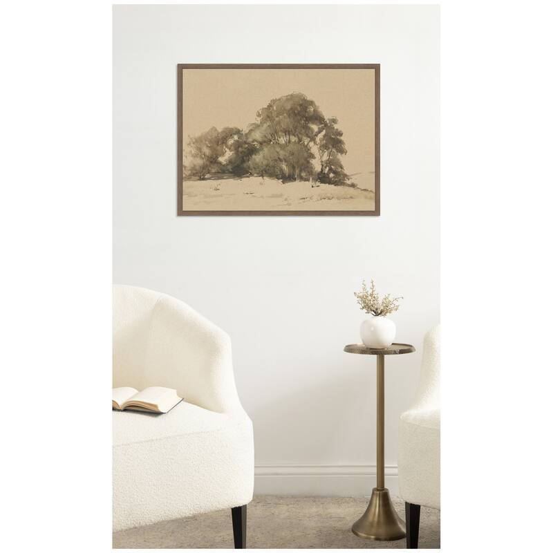 Kate and Laurel In de duinen bij Wassenaar 1875 Johannes Bosboom by Nostalgia Prints Framed Canvas Wall Art Print