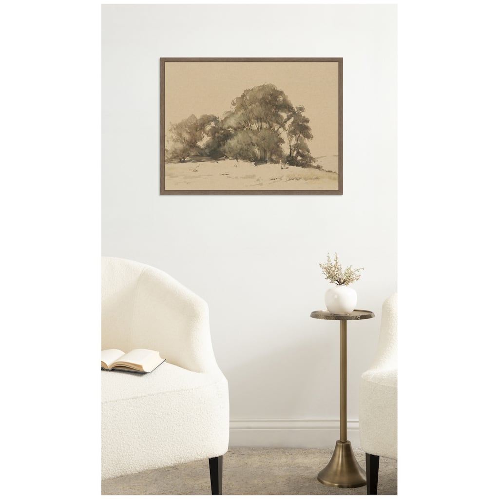 Kate and Laurel In de duinen bij Wassenaar 1875 Johannes Bosboom by Nostalgia Prints Framed Canvas Wall Art Print