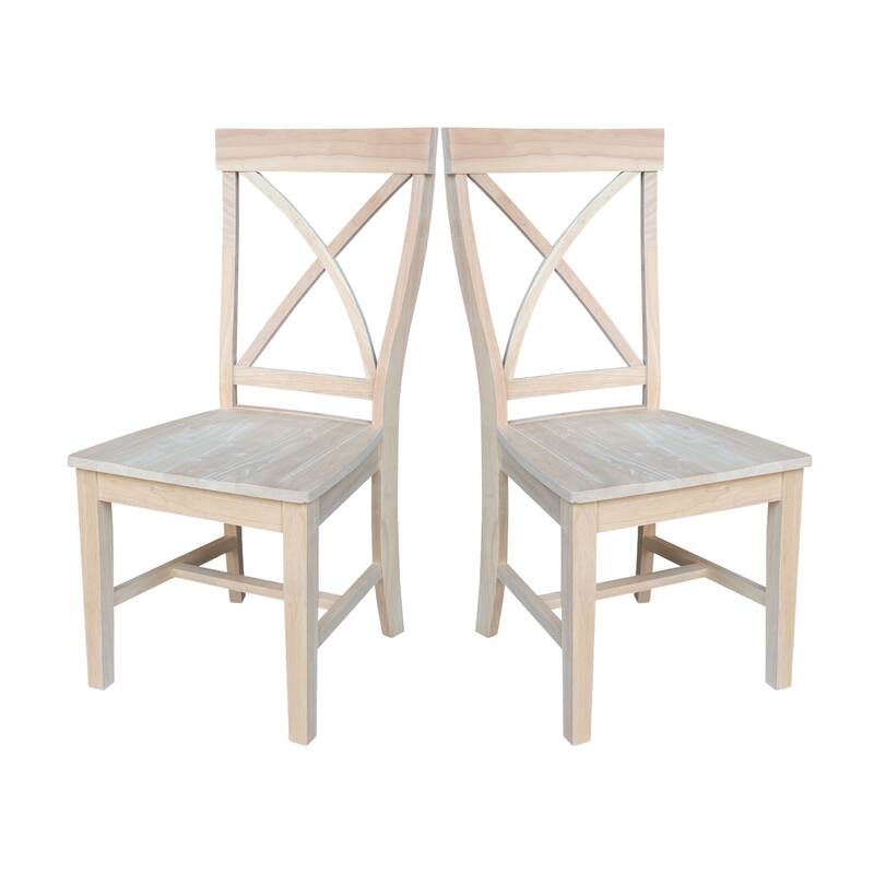 Solid Wood Creekside X-back Dining Chairs, Set of 2
