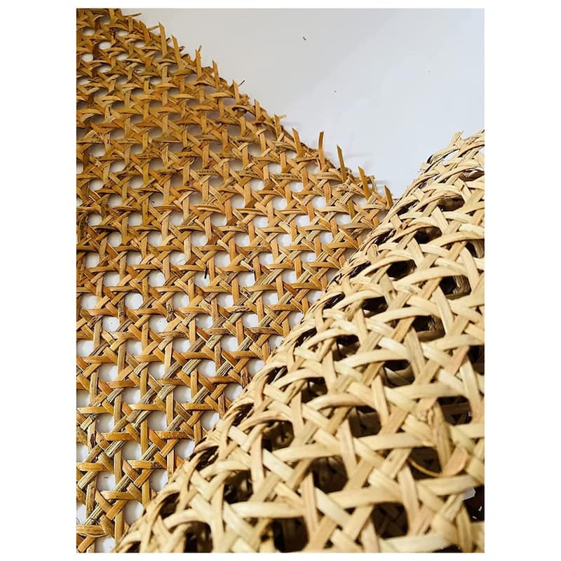 Buy 14" Width Cane Webbing 3.3Feet, Natural Rattan Webbing For Caning Projects Woven Open Mesh Cane For Furniture Chair Cabinet Ceiling