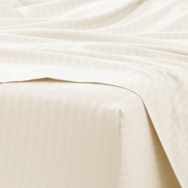 Simply Soft 4piece Deep Pocket Striped Embossed Bed Sheet Set On