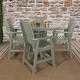 preview thumbnail 32 of 49, Weatherly 5-piece Outdoor Dining Set - 48" Round Table, Counter-height