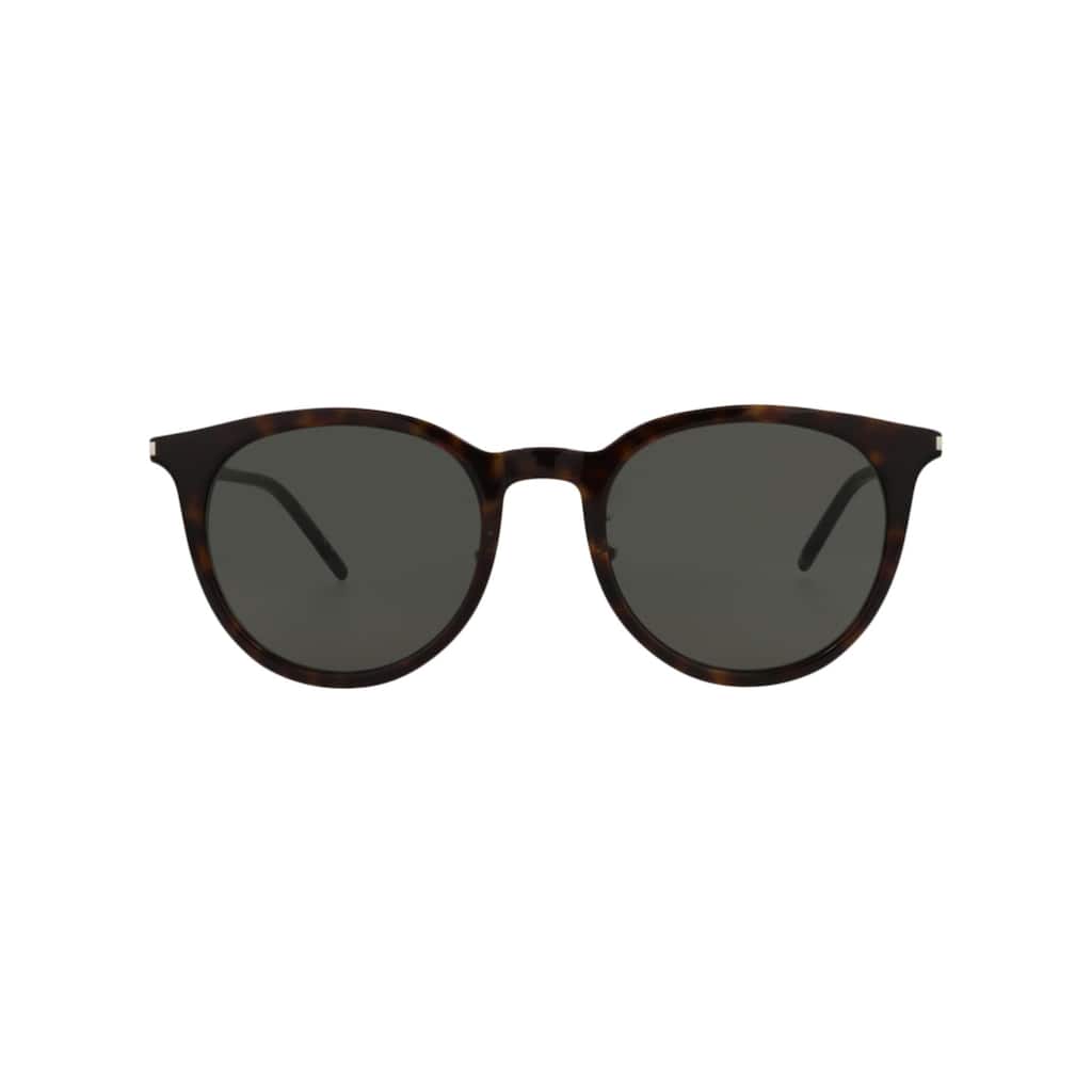 Saint Laurent Round-Frame Acetate Sunglasses - Havana Havana Grey