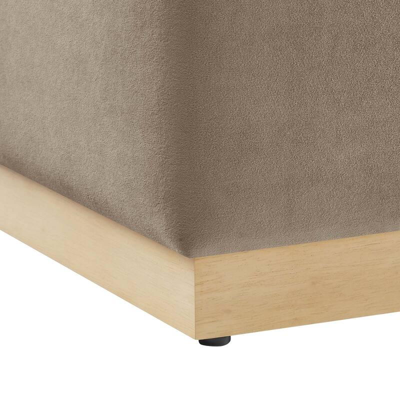 Tilden 17"/28" Square Performance Velvet Upholstered Ottoman