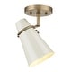 preview thumbnail 4 of 5, Golden Lighting Reeva 1-light Semi-Flush Mount in Modern Brass and Matte Black shade