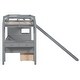 preview thumbnail 9 of 7, Twin over Twin Bunk Bed with Storage Staircase, Slide and Drawers, Desk with Drawers and Shelves,Maximized Space, Gray
