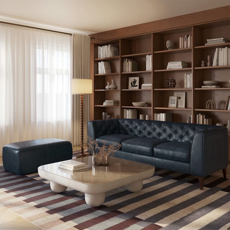 Poly & Bark Essex 89" Sofa - Full Grain Genuine Italian Leather