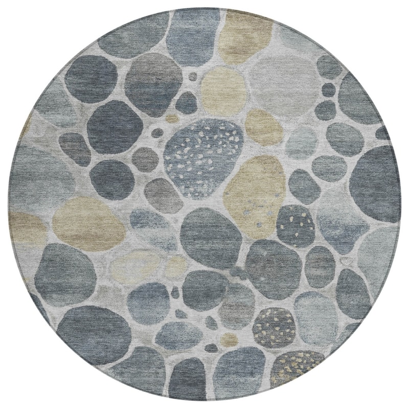 HomeRoots Geometric Transitional Rectangle Outdoor Rug