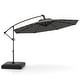 preview thumbnail 41 of 48, Gymax 10 FT Solar Offset Hanging Umbrella Patio Cantilever Umbrella w/