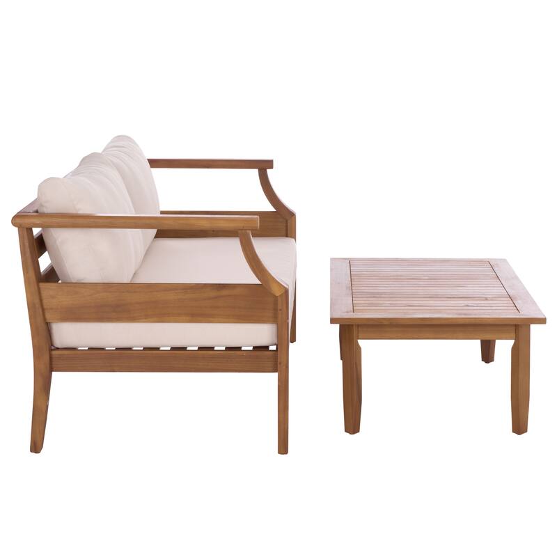 SAFAVIEH Outdoor Living Alta Bench and Table - 56"W x 29"D x 26"H