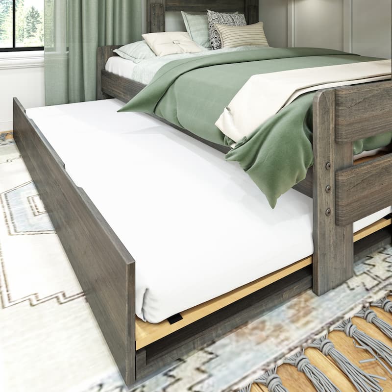 Max and Lily Farmhouse Twin over Full Bunk Bed with Trundle