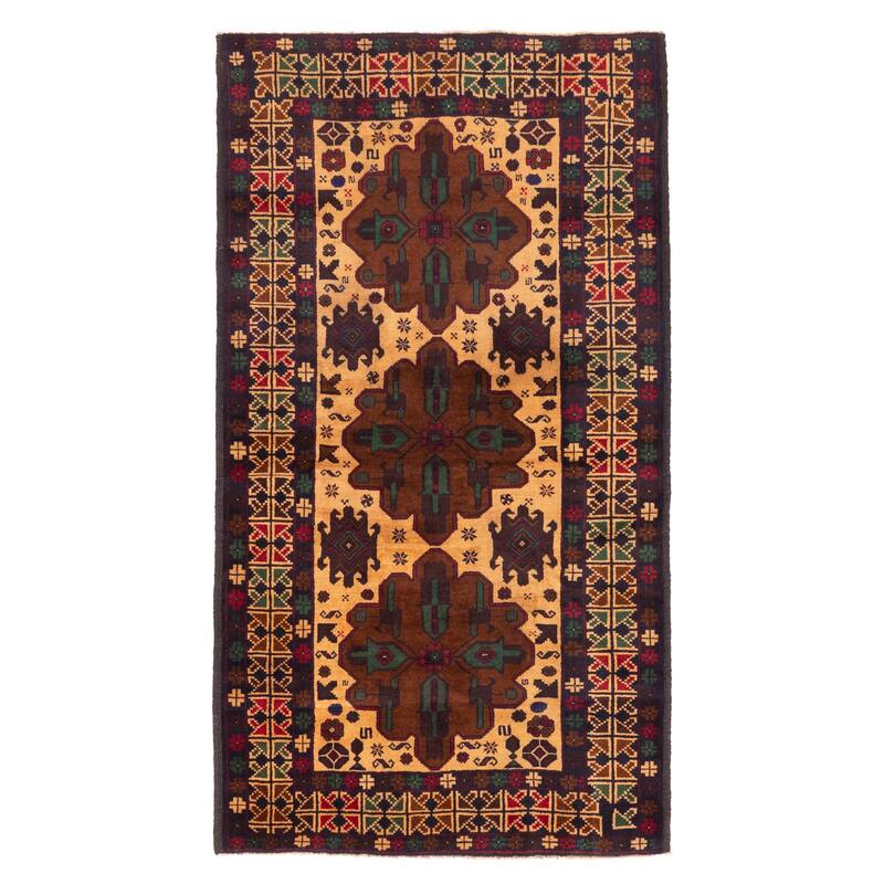 ECARPETGALLERY Hand-knotted Teimani Beige Wool Rug - 3'7 x 6'5