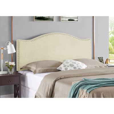 Upholstered Headboard with Nailhead Trim Height Adjustable Headboard Modern Head Board Fabric Headboard