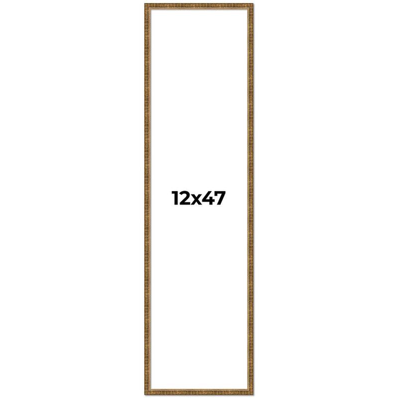 12x47 Frame Gold Kingsley Distressed Solid Wood Picture Frame Width