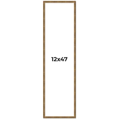 12x47 Frame Gold Kingsley Distressed Solid Wood Picture Frame Width