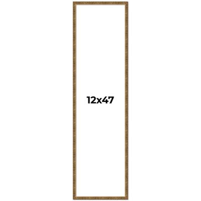 12x47 Frame Gold Picture Frame - Complete Modern Photo Frame Includes