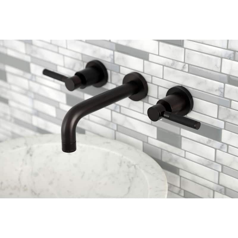 Kingston Brass Kaiser Two-Handle 3-Hole Wall Mount Bathroom Faucet