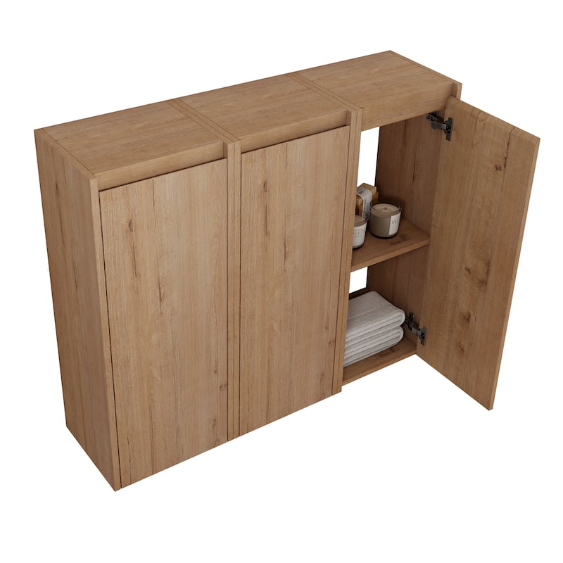 Malwee 12"/36" Bathroom Cabinet Wall Mounted Storage, Bathroom Medicine Cabinet with Soft Close Door and Shelf Over The Toilet