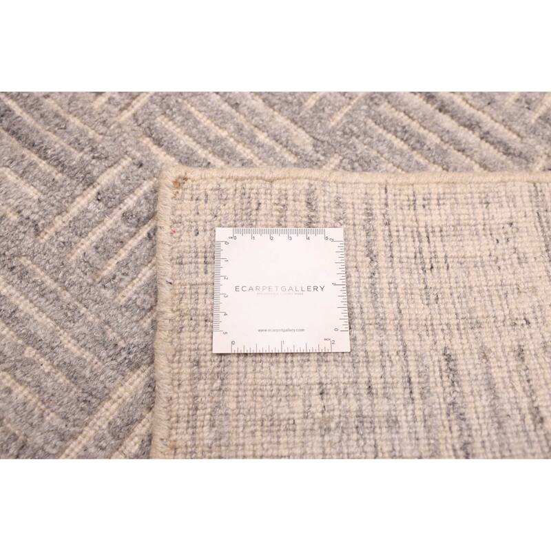 ECARPETGALLERY Hand Loomed Elysian Grey Rug - 8'1 x 10'0