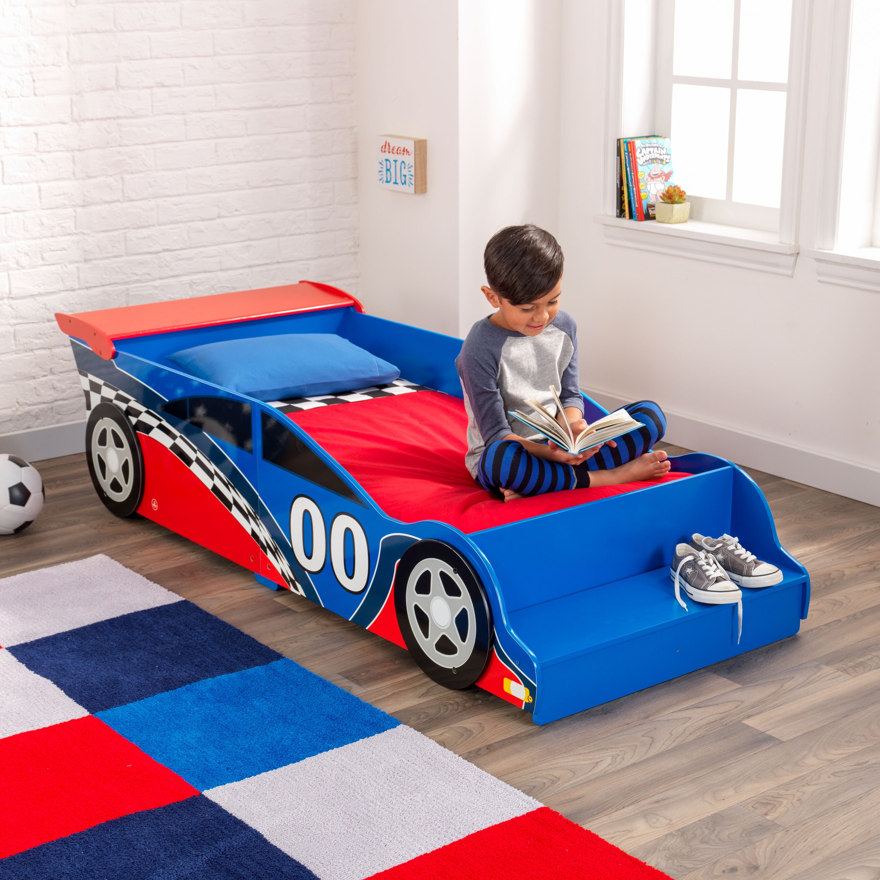 Shop Kidkraft Race Car Toddler Bed Overstock 20305774