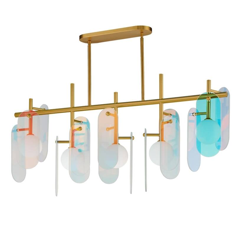 Studio M SM24825DC Megalith 5 Light 47" Wide LED Abstract Chandelier - Natural Aged Brass