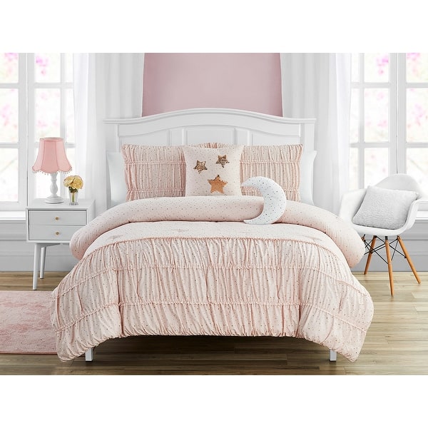 Celestial Princess Pink Ultra Soft Microfiber Comforter Set with
