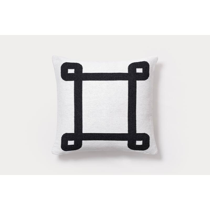 Brooks Brothers Geo Border Decorative Pillow - White