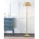 preview thumbnail 2 of 16, Odette 60" Metal LED Floor Lamp, Brushed Brass by JONATHAN Y - 60" H x 15.75" W x 15.75" D