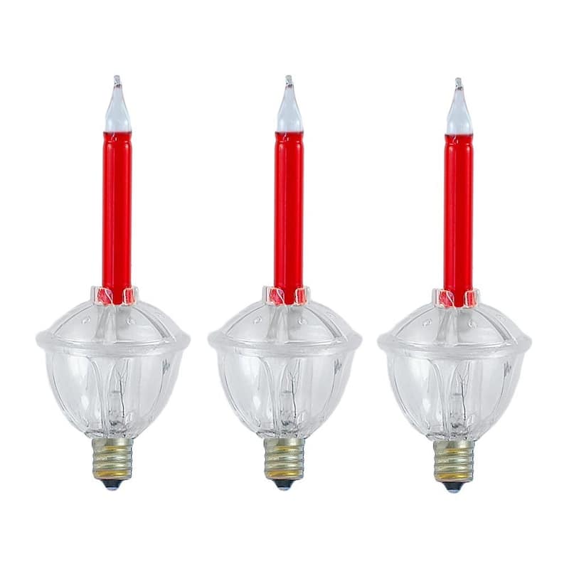 3 Pack Christmas Bubble Light Replacement Pack, Clear with Silve Glitter Liquid