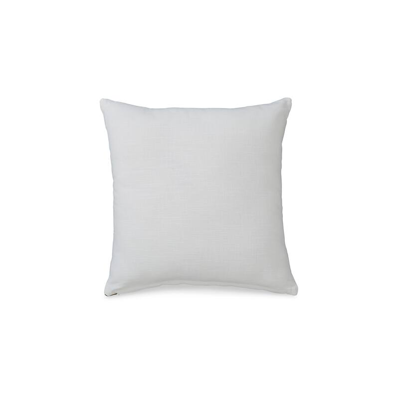 Square Accent Throw Pillow, 20 Inch Modern Embossed Embroidery, White