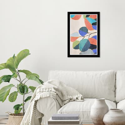 Wynwood Studio Prints Floral and Botanical Colorful Leaf Party Blue and Tropical Wall Art Canvas Print