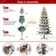 preview thumbnail 131 of 158, Glitzhome 6FT/7.5FT/9FT/11FT Snow Flocked Pre-lit Artificial Fir Christmas Trees