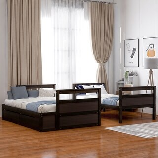 Twin over Full Bunk Bed with Storage