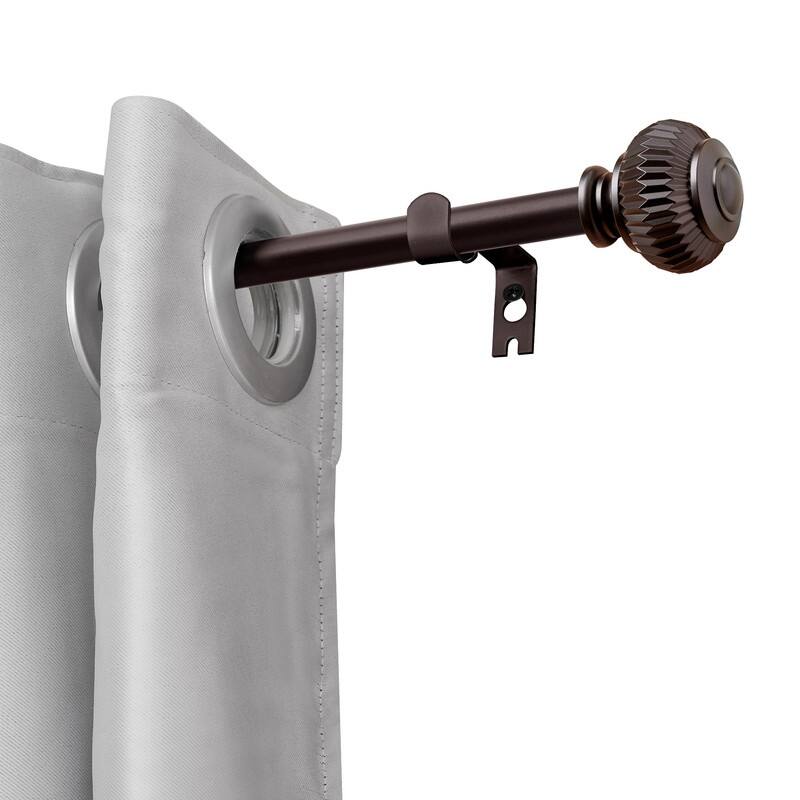 UTOPIA ALLEY Wall Mounted 3/4 Inch Curtain Rod - Adjustable Drapery Rods, Gold Curtain Rods, Bedroom Decorative Curtain Rods - 48-86 - Bronze
