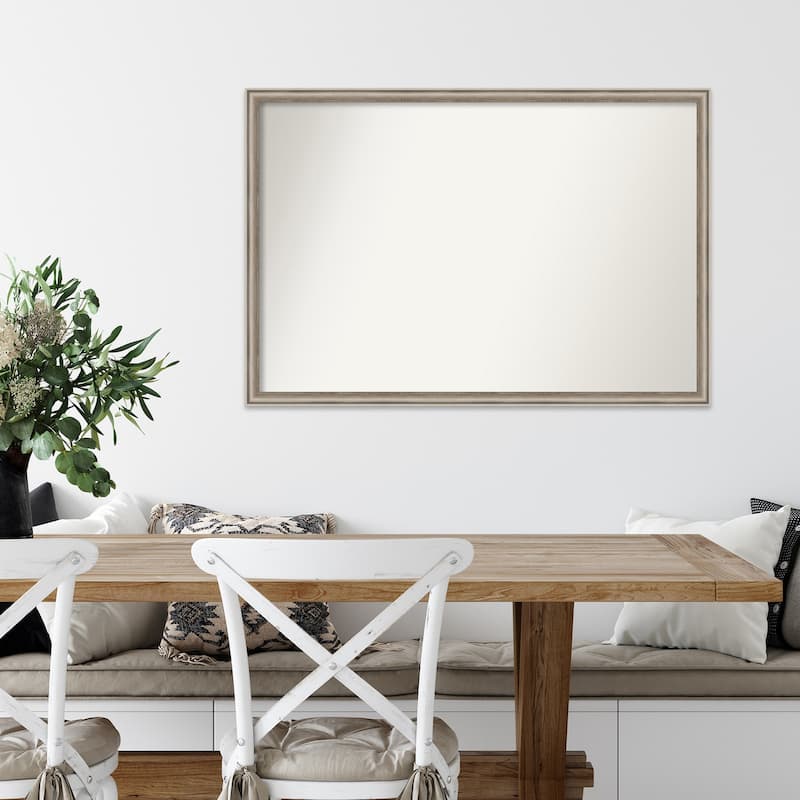Salon Scoop Non-Beveled Wood Framed Wall Mirror