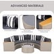 preview thumbnail 8 of 19, Nuon 5-piece Outdoor Patio Conversation Sets Half Moon Furniture Rattan Wicker Sofa Sectional Set by Havenside Home