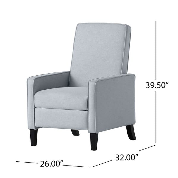 dimension image slide 1 of 2, Dalton Fabric Recliner Club Chair by Christopher Knight Home