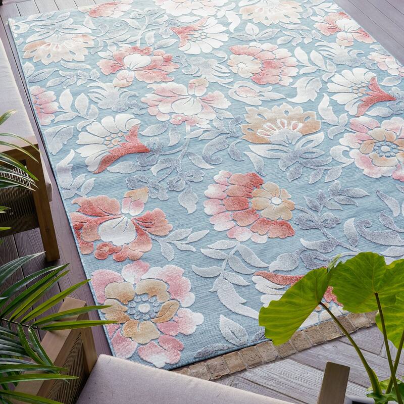 Tropicana Tropical Floral Indoor/Outdoor Area Rug