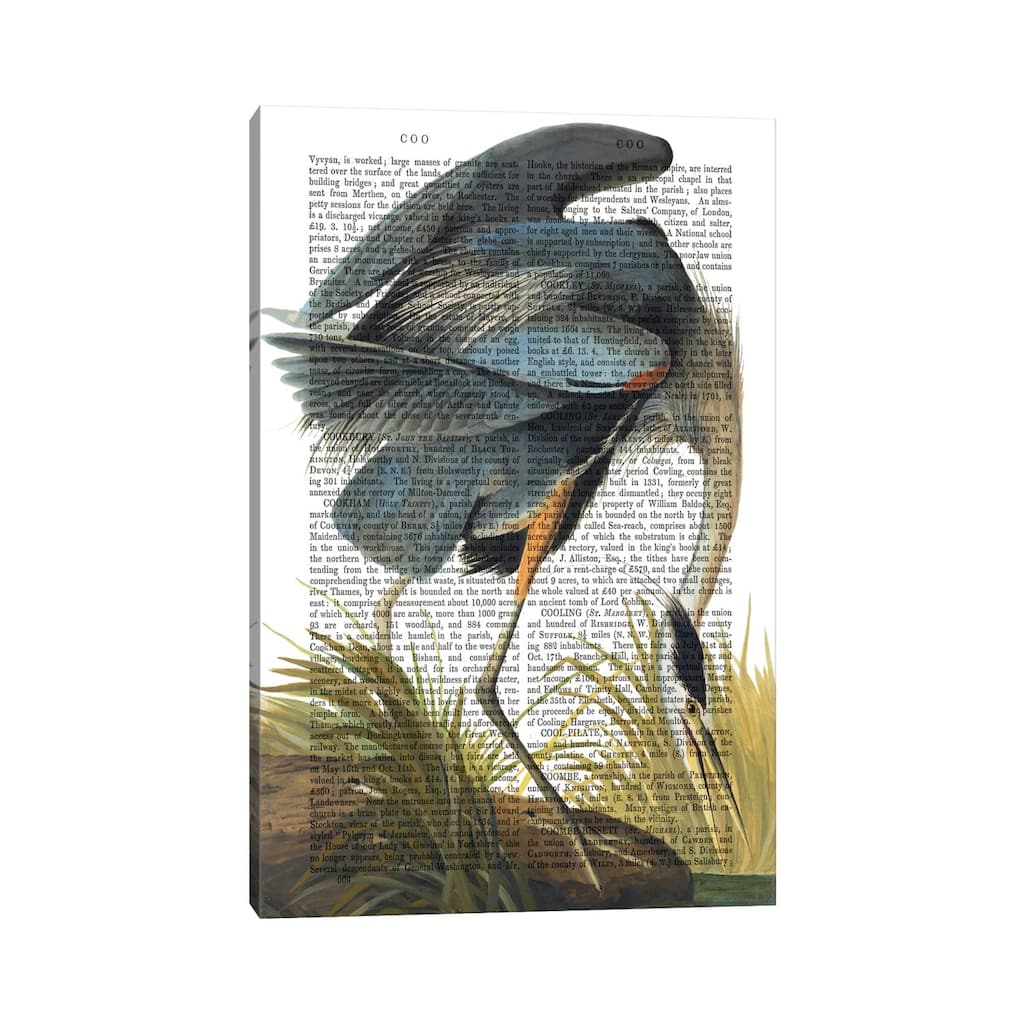 iCanvas "Blue Heron I" by Fab Funky Canvas Print