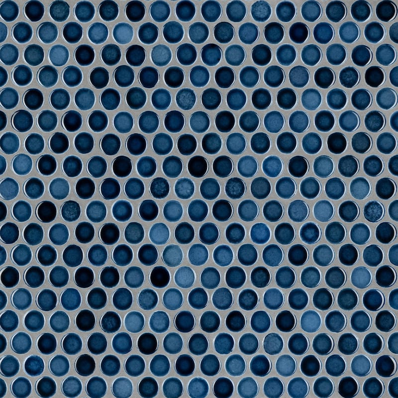 Merola Tile Hudson Penny Round Glacier 11-7/8" x 12-5/8" Porcelain Floor and Wall Tile